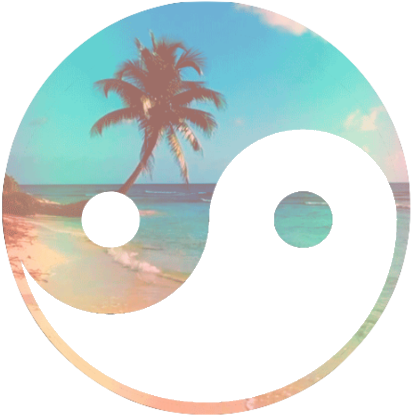 Beach, Summer, And Overlay Image - Summer Yin Yang - Free Transparent PNG Clipart Images Download. - Transparent PNG Free Download
