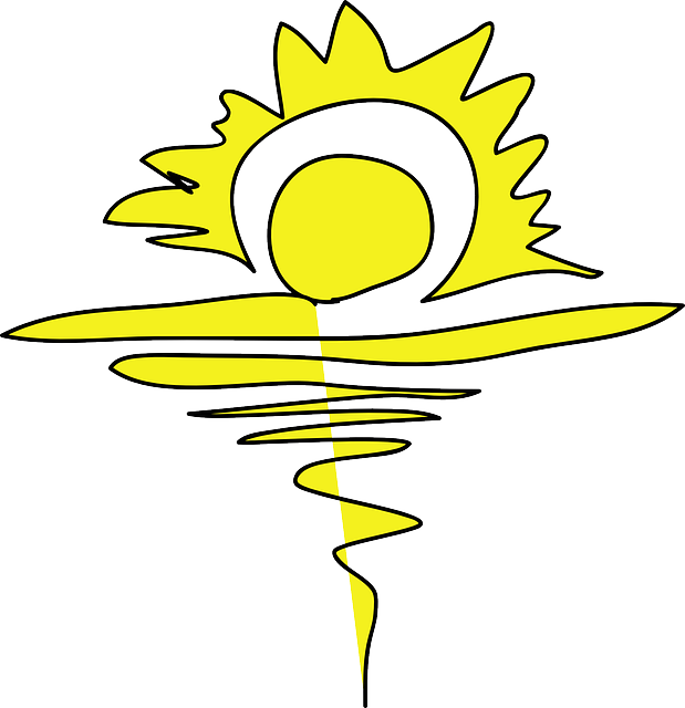 Free Water, Yellow, Drawing, Beach, Sun, Cartoon, Free - Summer Sunrise Clip Art - Free Transparent PNG Clipart Images Download. - Transparent PNG Free Download