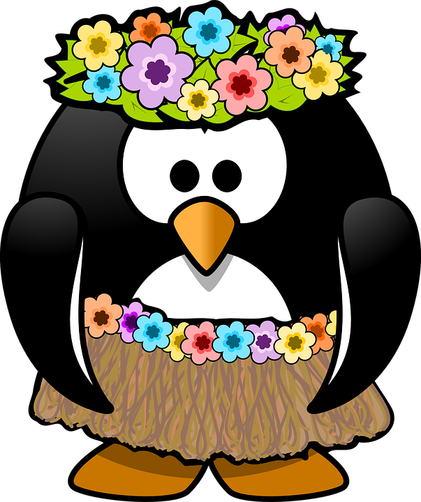 Penguin, Hula, Tux, Animal, Bast, Beach, Bird, Dance - Summer Penguin Clip Art - Free Transparent PNG Clipart Images Download. - Transparent PNG Free Download