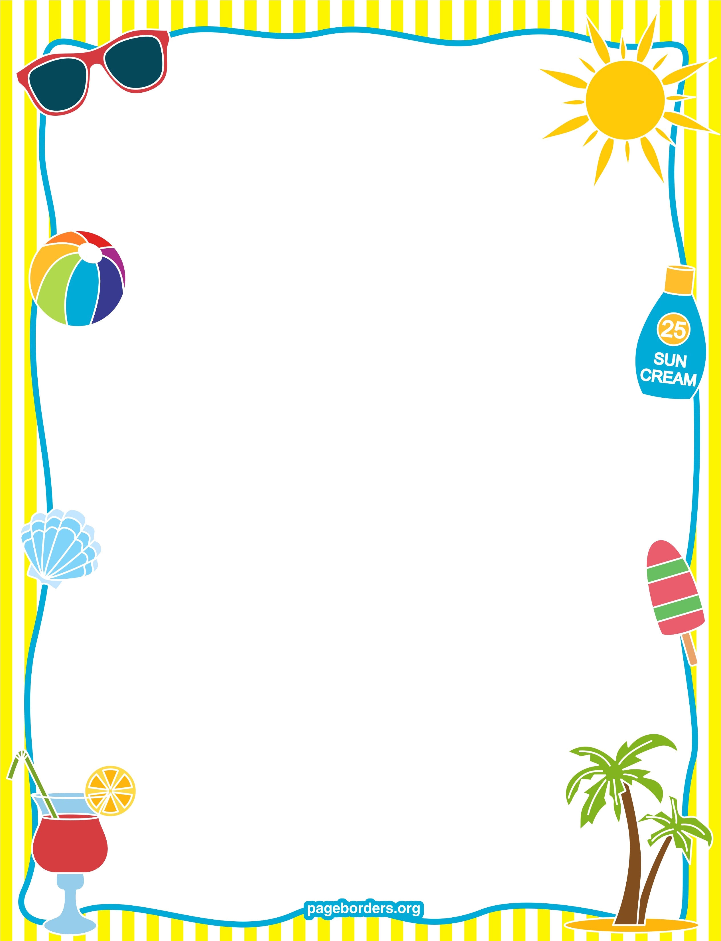 School Border Png Image - Summer Clip Art Border - Free Transparent PNG Clipart Images Download. - Transparent PNG Free Download