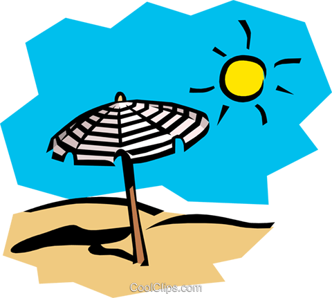 Sunny Day At The Beach Royalty Free Vector Clip Art - Flash Cards For The Summer - Free Transparent PNG Clipart Images Download. - Transparent PNG Free Download