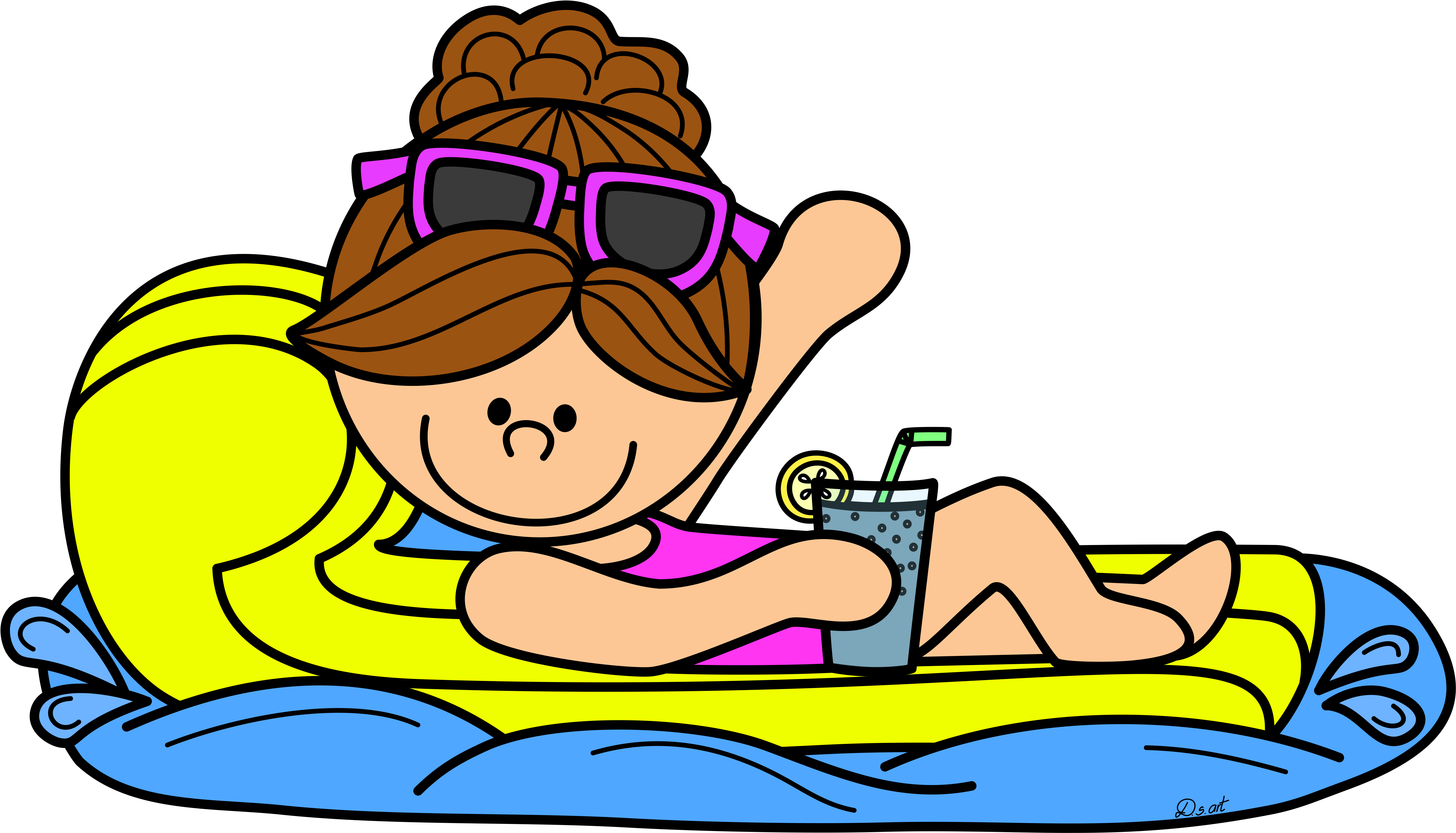 Art Girlmelonclip Artholidaydrawings - Summer - Free Transparent PNG Clipart Images Download. - Transparent PNG Free Download