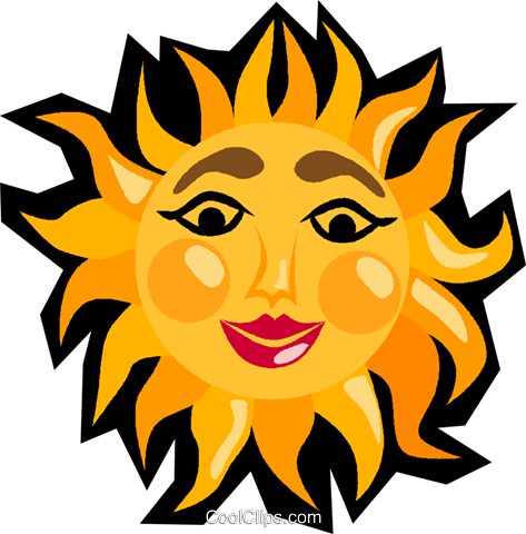 The Smiling Sun Royalty Free Vector Clip Art Illustration - Summer - Free Transparent PNG Clipart Images Download. - Transparent PNG Free Download