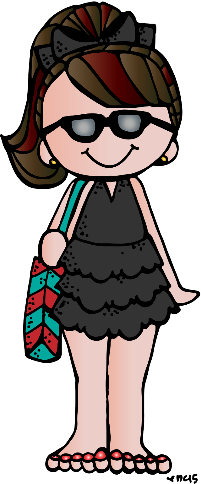 Melonheadz Illustrating It's Been Too Long Summer Clipartart - Girl With Sunglasses Clipart - Free Transparent PNG Clipart Images Download. - Transparent PNG Free Download