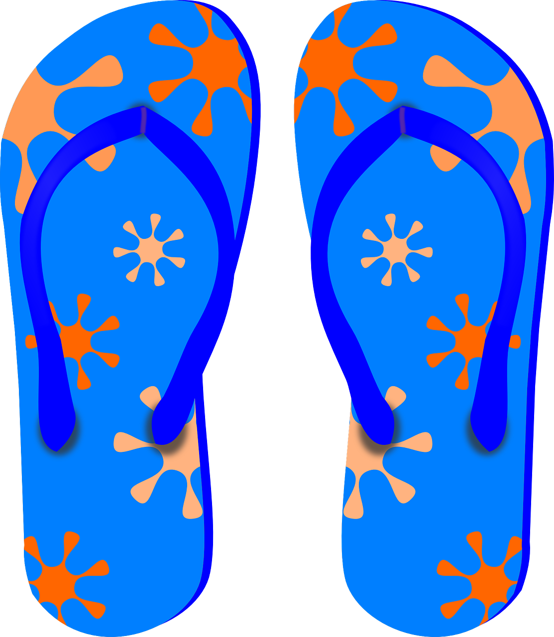 Summer Clipart Sandal - Blue Flip Flop Clip Art - Free Transparent PNG Clipart Images Download. - Transparent PNG Free Download