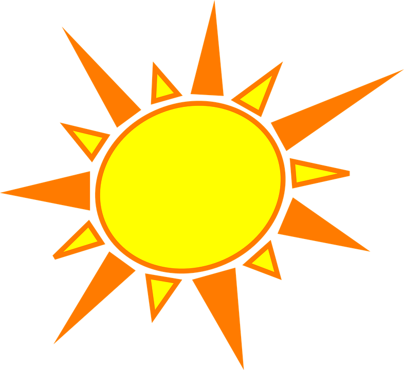 Summer Sun Weather - Yellow And Orange Sun - Free Transparent PNG Clipart Images Download. - Transparent PNG Free Download