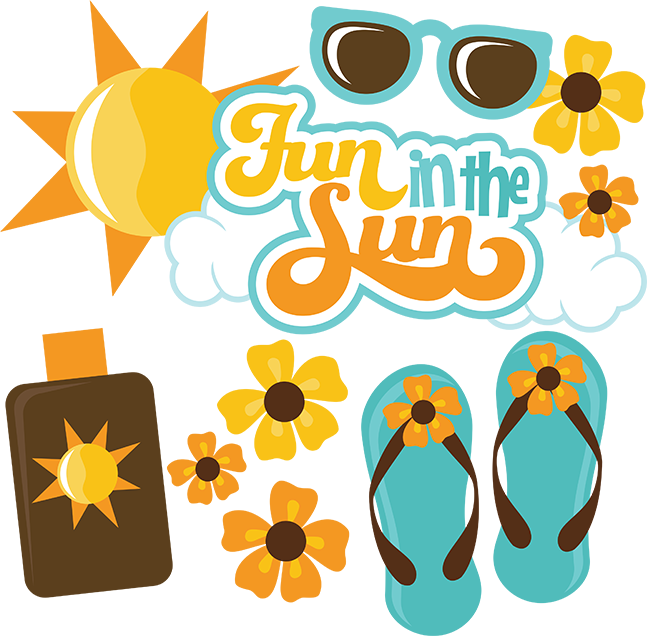 Fun In The Sun Svg Scrapbook Files Summer Svg Files - Fun In The Sun - Free Transparent PNG Clipart Images Download. - Transparent PNG Free Download