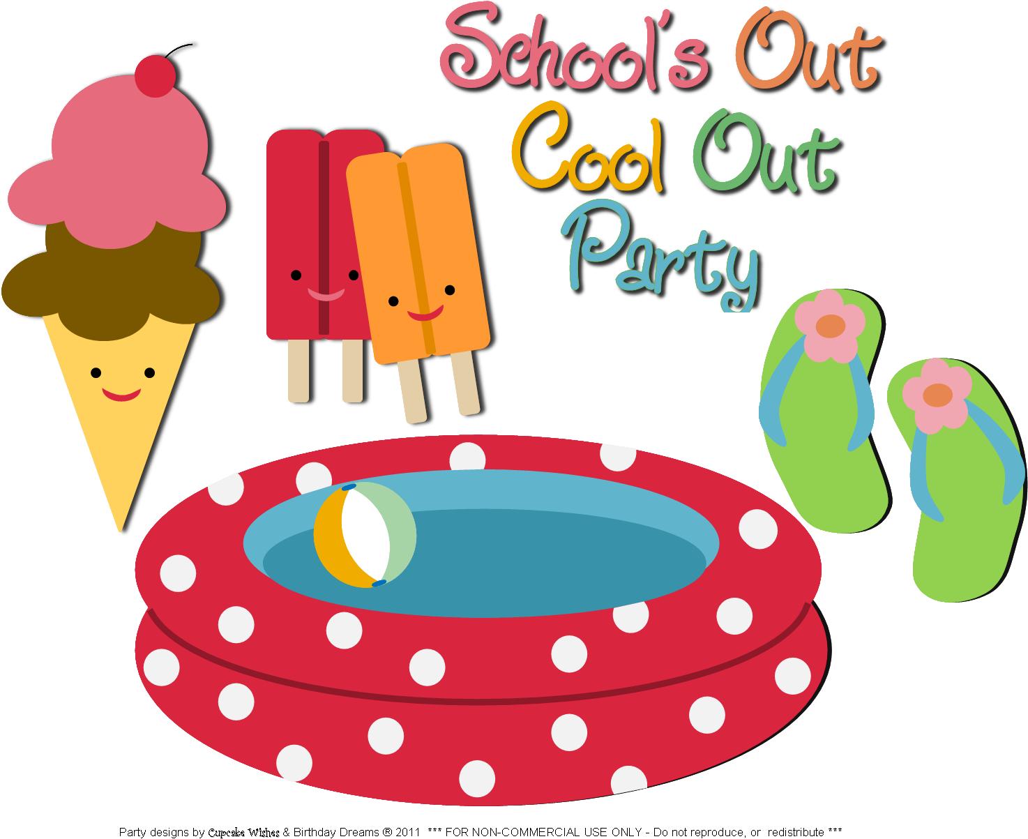 Schools Out Clip Art For Summer Cliparts - Free Pool Party Clip - Free Transparent PNG Clipart Images Download. - Transparent PNG Free Download