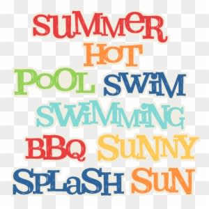 Summer Word Titles Svg Scrapbook Cut File Cute Clipart - Scalable Vector Graphics - Free Transparent PNG Clipart Images Download. - Summer Transparent PNG Free Download
