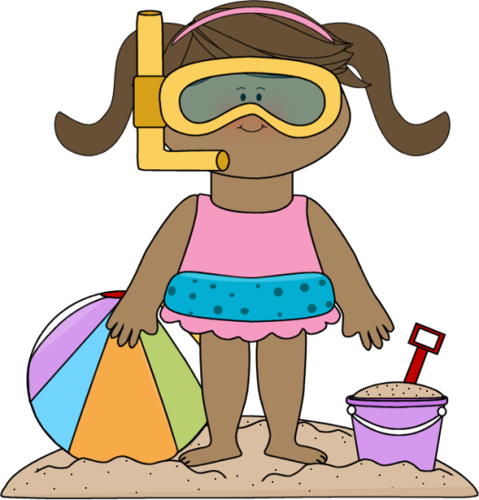 Summer Kids Clip Art - Girl At Beach Clipart - Free Transparent PNG Clipart Images Download. - Transparent PNG Free Download
