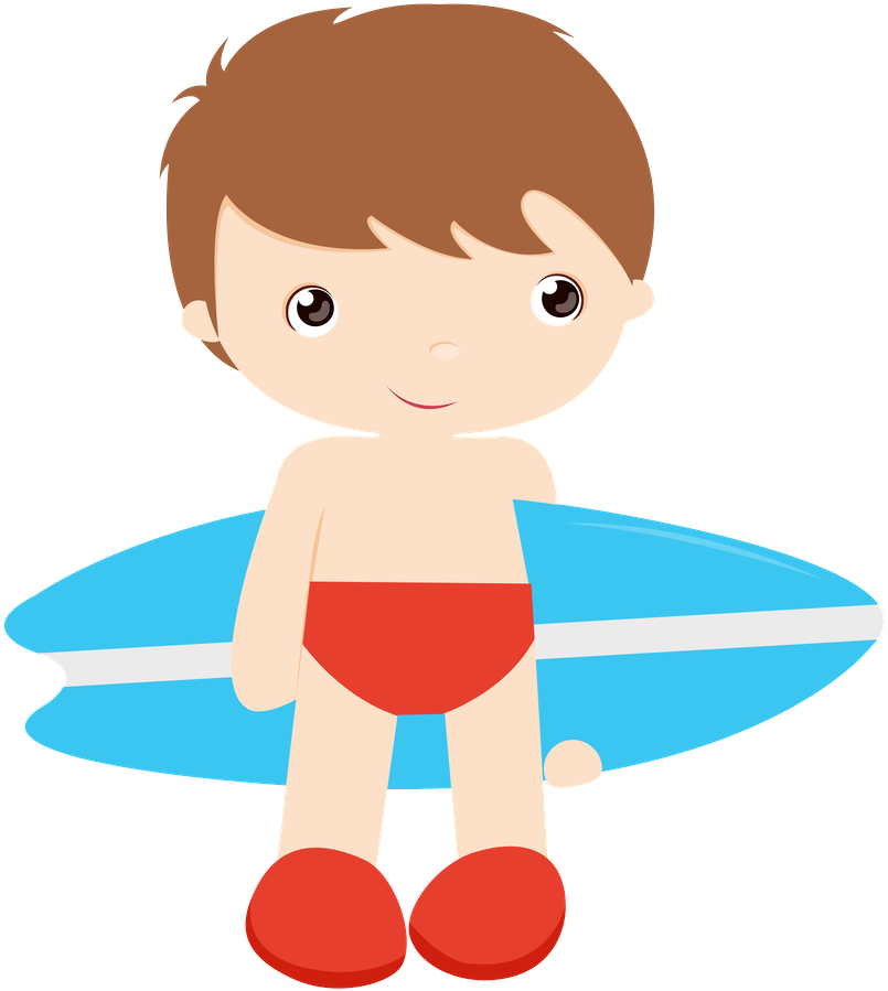 Say Hello Summer Clipartbeach Partypool - Menino Desenho Praia - Free Transparent PNG Clipart Images Download. - Transparent PNG Free Download