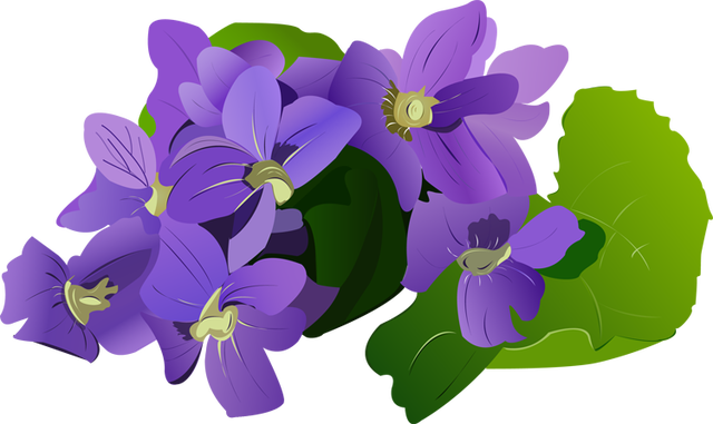 Victorian Summer Flowers Clip Art - Free Clip Art Violet - Free Transparent PNG Clipart Images Download. - Transparent PNG Free Download