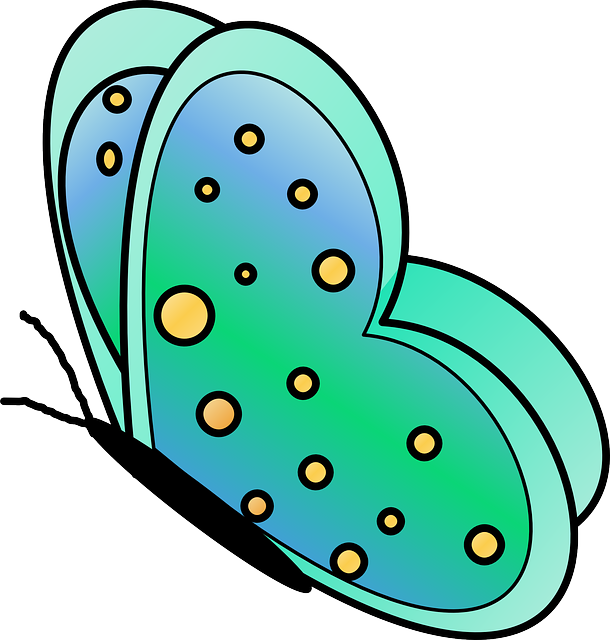 Wings Butterfly, Cute, Green, Spots, Spring, Summer, - Gambar Kupu Kupu Kartun - Free Transparent PNG Clipart Images Download. - Transparent PNG Free Download