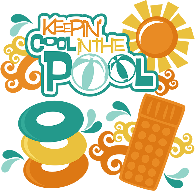 Keepin' Cool In The Pool Svg Scrapbook Svg Files Summer - Get Cool In The Pool - Free Transparent PNG Clipart Images Download. - Transparent PNG Free Download