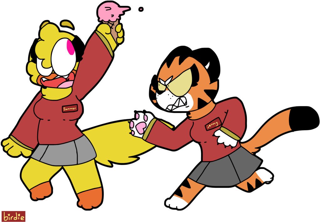 Summer And Jenny By Sansbirdie - Рисунок На Новый Год 2017 - Free Transparent PNG Clipart Images Download. - Transparent PNG Free Download