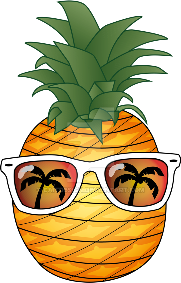 Pineapple Summer By Caitdesign - Pineapple Tshirt Cool Pineapple Hawaii Style Sunglasses - Free Transparent PNG Clipart Images Download. - Transparent PNG Free Download