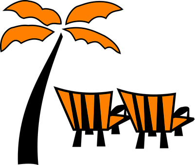 Palm, Chairs, Beach, Vacation, Summer - Vitamin D Synthesis In Skin - Free Transparent PNG Clipart Images Download. - Transparent PNG Free Download