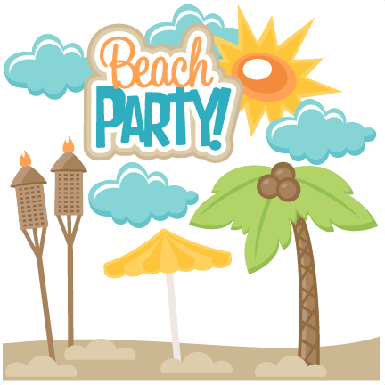 Beach Party Svg Scrapbook Title Svg Cut File Free Svg - Beach Party Clip Art - Free Transparent PNG Clipart Images Download. - Transparent PNG Free Download