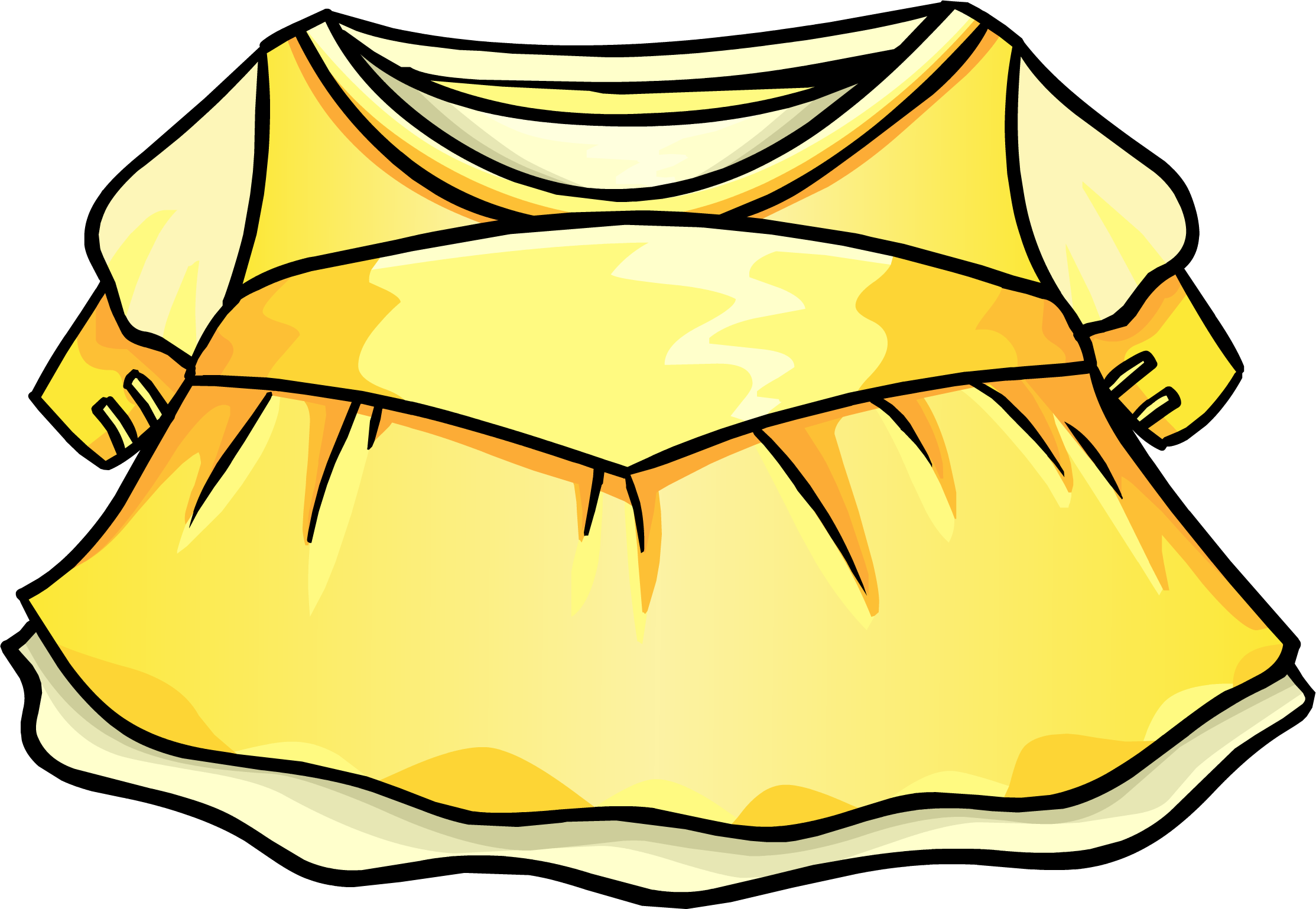 Club Penguin Yellow Summer Dress - Club Penguin Gold Dress - Free Transparent PNG Clipart Images Download. - Transparent PNG Free Download