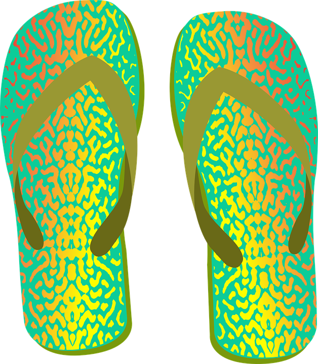 Summer Shoes Cliparts - Beach Slippers Vector - Free Transparent PNG Clipart Images Download. - Transparent PNG Free Download