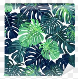 Green Vector Pattern With Monstera Palm Leaves On Dark - Monstera Palm Leaves Background - Free Transparent PNG Clipart Images Download. - Summer Transparent PNG Free Download