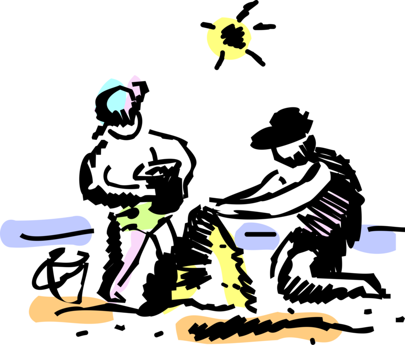 Vector Illustration Of Family Summer Holiday Vacation - Vector Illustration Of Family Summer Holiday Vacation - Free Transparent PNG Clipart Images Download. - Transparent PNG Free Download