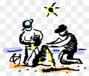 Vector Illustration Of Family Summer Holiday Vacation - Vector Illustration Of Family Summer Holiday Vacation - Free Transparent PNG Clipart Images Download. - Summer Transparent PNG Free Download