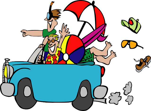 Top 10 Summer Driving Tips - Vacation Time! Summer Vacation Beach Trip Travel Accessory - Free Transparent PNG Clipart Images Download. - Transparent PNG Free Download