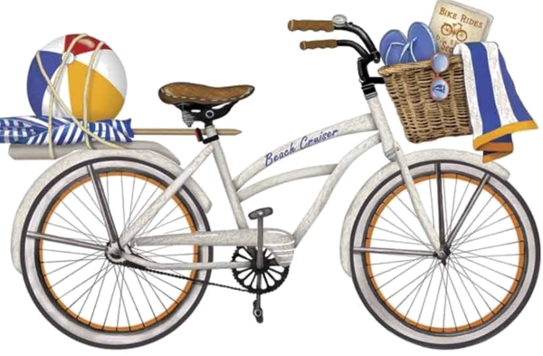 Nothings Evokes Summer Memories Like The Vintage Bicycle - Perfectlyfestive Mary Lake-thompson - White Bike Flour - Free Transparent PNG Clipart Images Download. - Transparent PNG Free Download