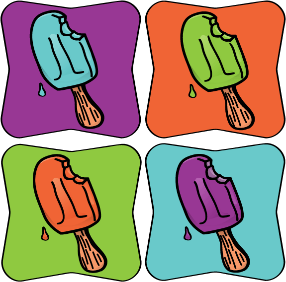 Popsicle Pop Art For The Summer By Talking Dog - Pop Art - Free Transparent PNG Clipart Images Download. - Transparent PNG Free Download