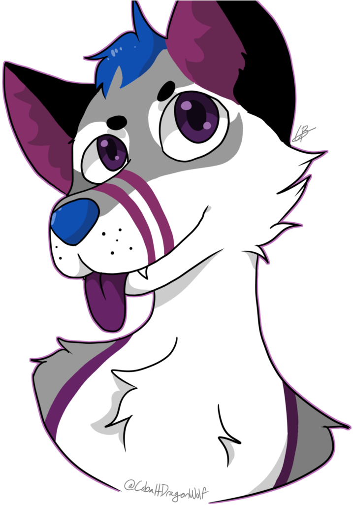 Midnight Summer Wolf Art By Cobaltdragonwolf - Cartoon - Free Transparent PNG Clipart Images Download. - Transparent PNG Free Download