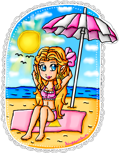 Summer Zelda By Ninpeachlover - The Legend Of Zelda - Free Transparent PNG Clipart Images Download. - Transparent PNG Free Download