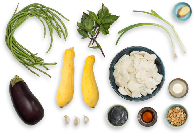Summer Vegetable Korean Rice Cakes With Squash, Eggplant - White Rice - Free Transparent PNG Clipart Images Download. - Transparent PNG Free Download