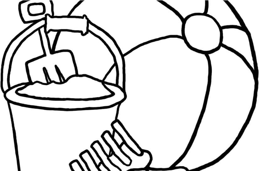 Adults Beach Ball Coloring Page Big Free Printable - Beach Ball And Bucket Clip Art - Free Transparent PNG Clipart Images Download. - Transparent PNG Free Download