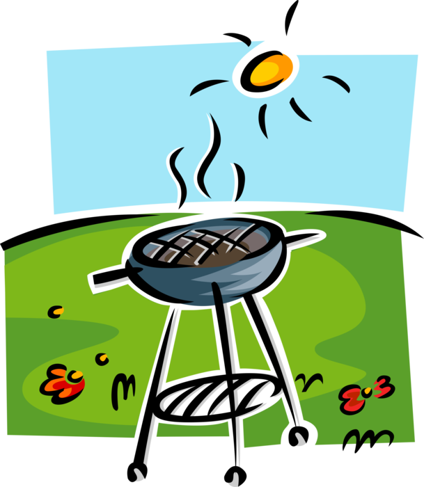 Vector Illustration Of Outdoor Summer Barbeque Or Bbq - Bbq Clipart - Free Transparent PNG Clipart Images Download. - Transparent PNG Free Download