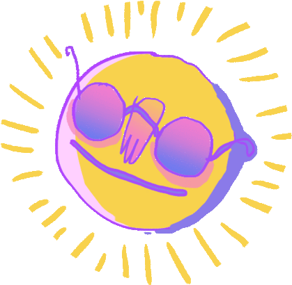 Sunny Day Summer Sticker By Sophie - Sunglasses - Free Transparent PNG Clipart Images Download. - Transparent PNG Free Download