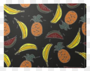 Beautiful Hand Drawn Pattern With Bananas, Watermelon, - Wallpaper - Free Transparent PNG Clipart Images Download. - Summer Transparent PNG Free Download