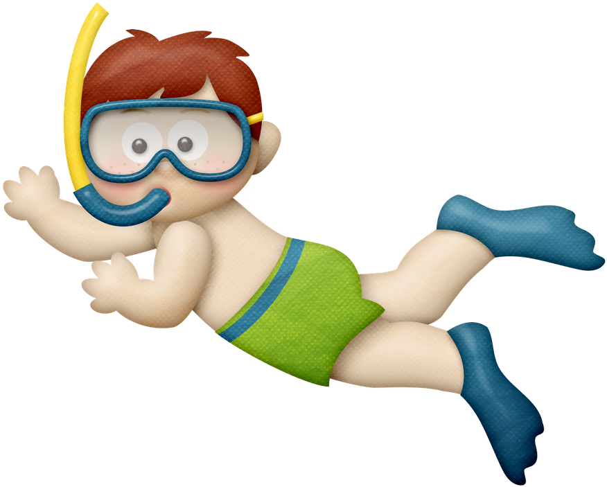 Summer Little Boy Diver Clip Art - Underwater Kids Clipart - Free Transparent PNG Clipart Images Download. - Transparent PNG Free Download