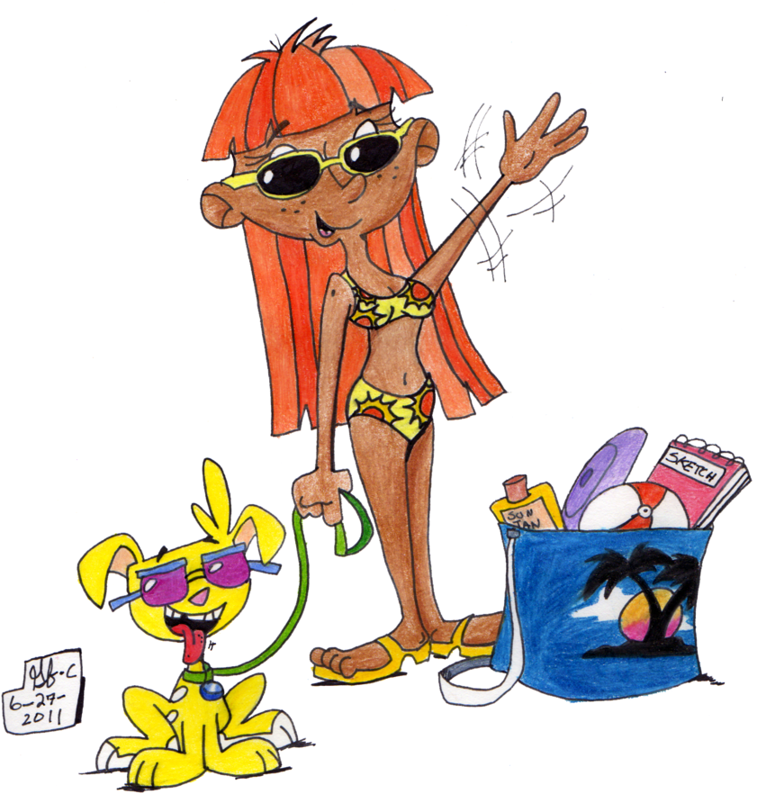 Jessica Sandals-summer Time By Spongefox - Cartoon - Free Transparent PNG Clipart Images Download. - Transparent PNG Free Download