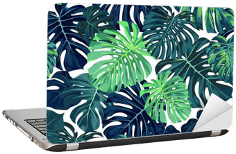 Green Vector Pattern With Monstera Palm Leaves On Dark - Island Palm Leaves Background - Free Transparent PNG Clipart Images Download. - Transparent PNG Free Download