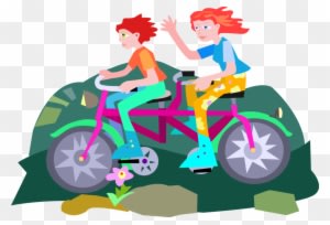 Vector Illustration Of Cycling Enthusiasts Ride Tandem - Vector Illustration Of Cycling Enthusiasts Ride Tandem - Free Transparent PNG Clipart Images Download. - Transparent PNG Free Download
