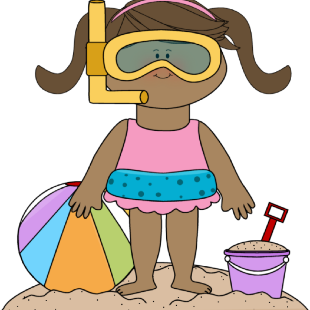 Kids Summer Clipart Summer Kids Clip Art Summer Kids - Girl At The Beach Clip Art - Free Transparent PNG Clipart Images Download. - Transparent PNG Free Download
