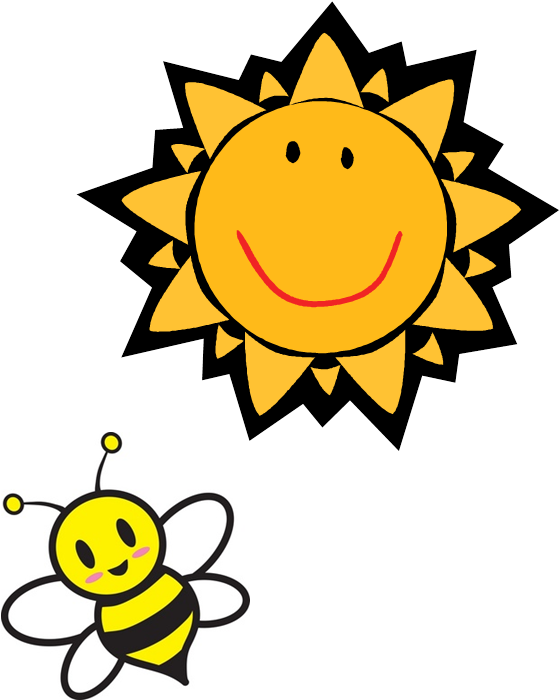Bee Sunburned His Knee Sun Clip Art, Summer Coloring - Open Meeting Law - Free Transparent PNG Clipart Images Download. - Transparent PNG Free Download