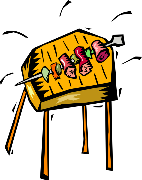 Vector Illustration Of Outdoor Summer Barbeque Or Bbq - Vector Illustration Of Outdoor Summer Barbeque Or Bbq - Free Transparent PNG Clipart Images Download. - Transparent PNG Free Download