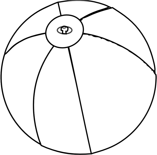 Summer Beach Ball Clip Art - Black And White Beach Ball Clipart - Free Transparent PNG Clipart Images Download. - Transparent PNG Free Download