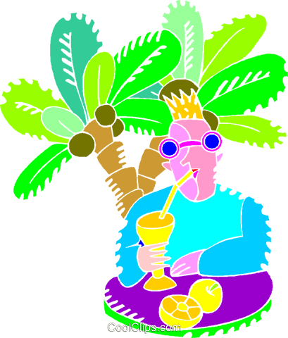 Summer Vacation, Enjoying A Cool Drink Royalty Free - Summer Vacation, Enjoying A Cool Drink Royalty Free - Free Transparent PNG Clipart Images Download. - Transparent PNG Free Download