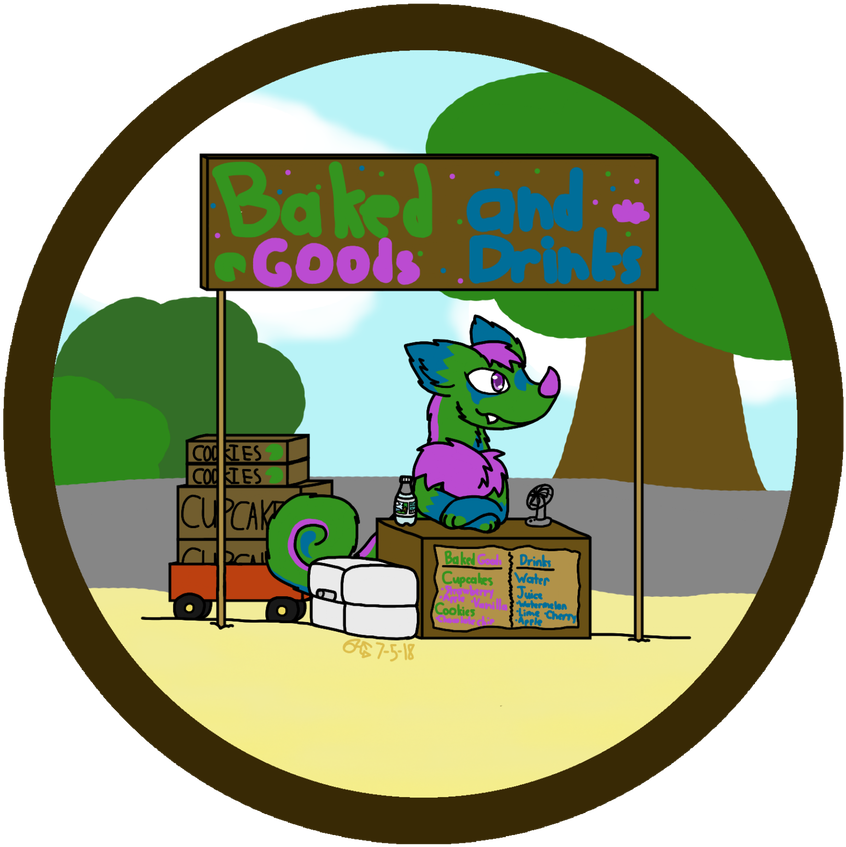 Summer Food Stand By Aya The Dragon Fox77 - Cartoon - Free Transparent PNG Clipart Images Download. - Transparent PNG Free Download