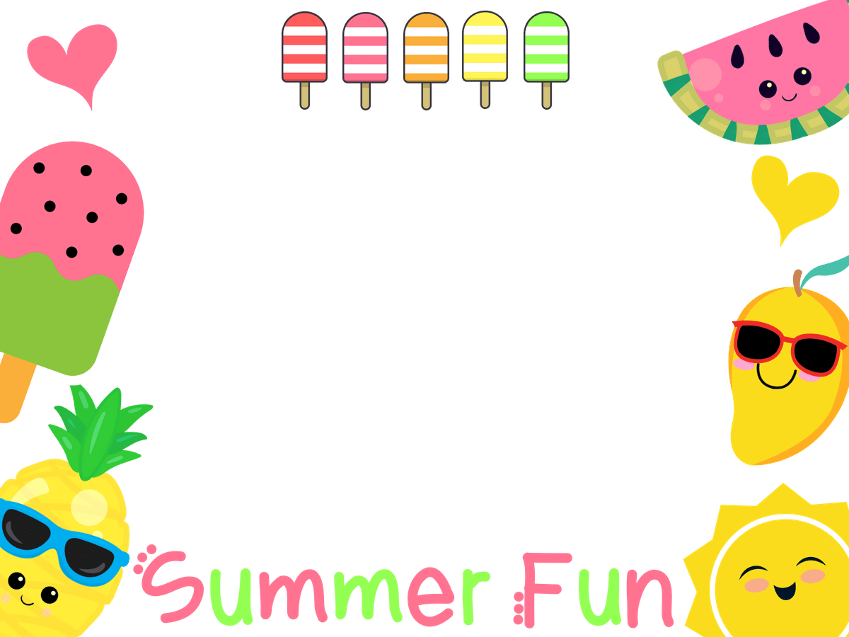 No Logo Transparent Summer Fun Fruit Manycam Borders - Summer Fun Border Transparent PNG - 1200x900 - Free Download on - Transparent PNG Free Download