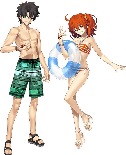 Brilliant Summer - Fgo Summer Mystic Code Transparent PNG - 500x550 - Free Download on - Transparent PNG Free Download