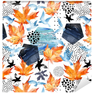 Autumn Watercolor Background - Abstract Summer Geo Pattern On Sport Watch Transparent PNG - 400x400 - Free Download on - Transparent PNG Free Download